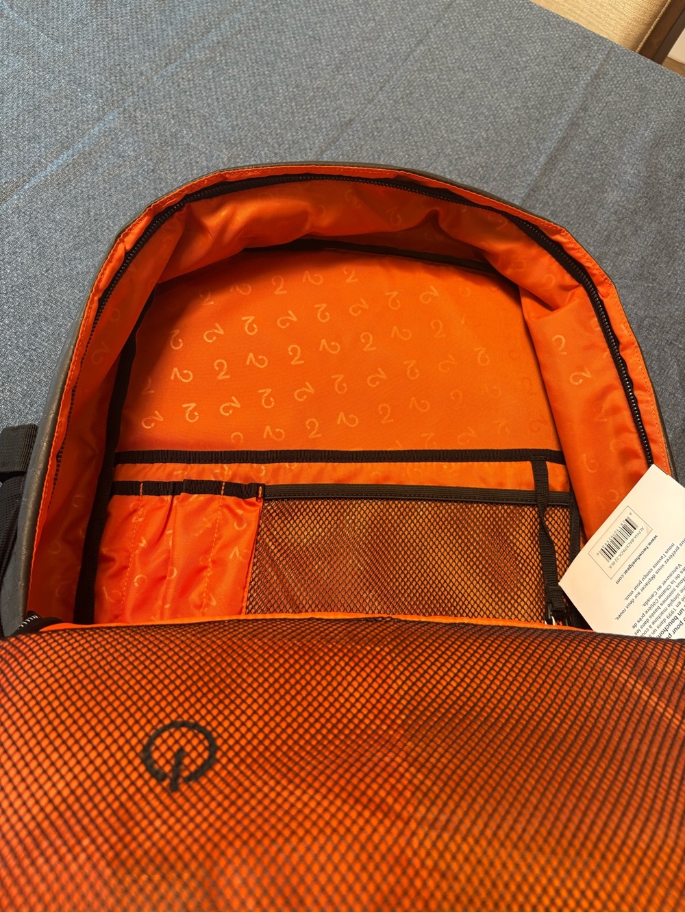 Pannier Backpack with Orange Accents - Picture 5 of 9